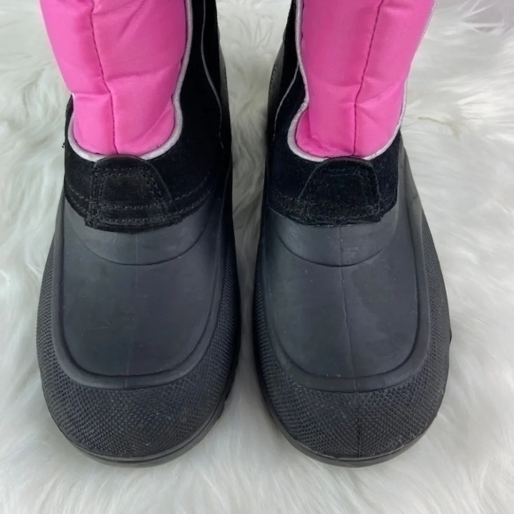 Totes‎ Jeanie Winter Snow Boots Black Pink Size 6